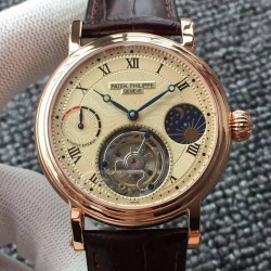 Tourbillon Moonphase Power Reserve RG Gold Dial Swiss Tourbillon