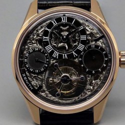 EP Calendar Skeleton Tourbillon RG Black Dial Swiss Tourbillon