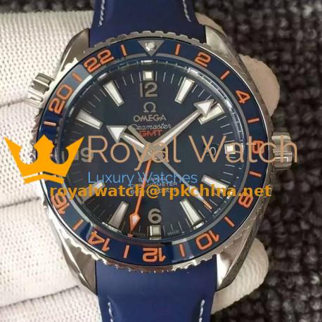 Replica Omega Seamaster Planet Ocean GMT Good Planet Foundation Stainless Steel Blue Dial Swiss 8605