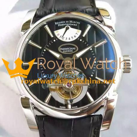 Replica Parmigiani Fleurier Tonda Tourbillon Stainless Steel Black Dial Swiss Tourbillon