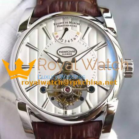 Replica Parmigiani Fleurier Tonda Tourbillon Stainless Steel White Dial Swiss Tourbillon