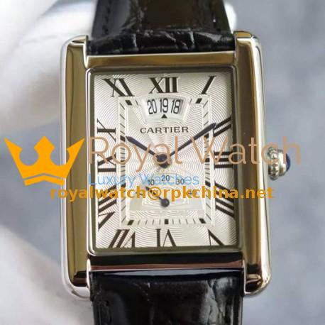 Replica Cartier Tank Louis Cartier Extra Large W1560003 Stainless Steel White Dial Swiss 2824-2