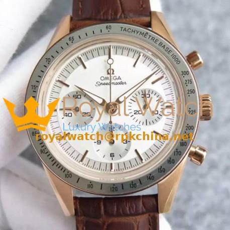 Replica Omega Speedmaster Moonwatch Limited Edition Rose Gold White Dial Swiss 1861
