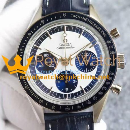 Replica Omega Speedmaster Moonwatch Limited Edition Stainless Steel White & Blue Dial Swiss 1861