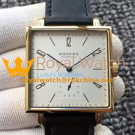 Replica Nomos Tangente Square Yellow Gold White Dial German Alpha