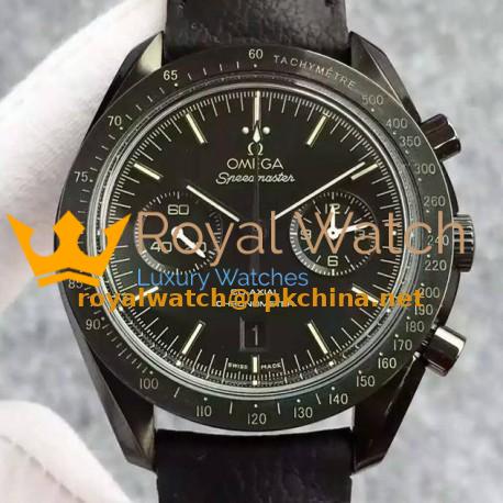 Replica Omega Speedmaster Moonwatch PVD Black Dial Swiss 9300