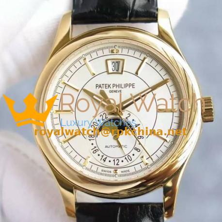 Replica Patek Philippe Annual Calendar 5205 Rose Gold White Dial Swiss 324