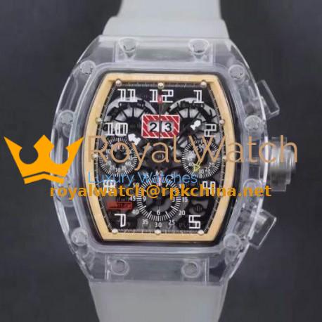 Replica Richard Mille RM011-FM Shappire Cream & Skeleton Dial Swiss 7750