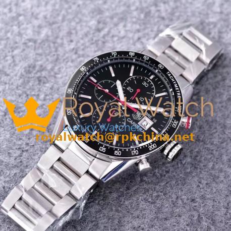 Replica Tag Heuer Carrera Calibre 16 Stainless Steel Black Dial Swiss 7750