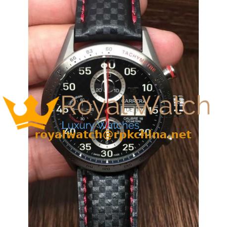 Replica Tag Heuer Carrera Calibre 16 CV2A10 Stainless Steel Carbon Fiber Dial Carbon Fiber Strap Swiss Calibre 16