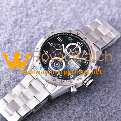 Replica Tag Heuer Carrera Calibre 16 CV2A11 Stainless Steel Black Dial Swiss Calibre 16