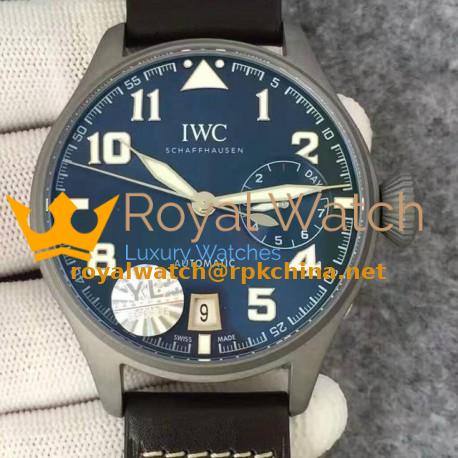 Replica IWC Big Pilot IW5009 YL Stainless Steel Blasted Blue Dial Stainless Steel Blasted Anthracite Dial Swiss 51111