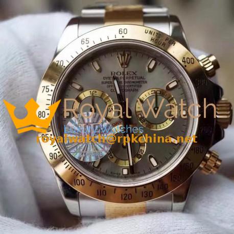 Replica Rolex Daytona Cosmograph 116503 JF Yellow Gold & Stainless Steel Anthracite Dial Swiss 7750 Run 6@SEC
