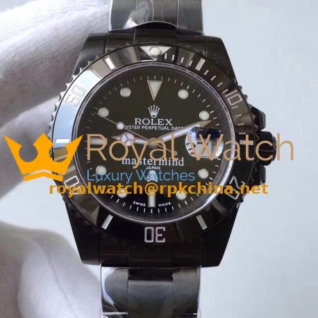 Replica Rolex Submariner Date 116610LN Mastermind JF PVD Black Dial Swiss 2836-2
