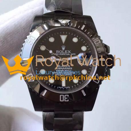 Replica Rolex Submariner Date 116610LN Blaken JF PVD Black Dial Swiss 2836-2