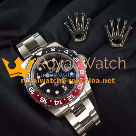 Replica Rolex GMT-Master II 116710BLNR UR Stainless Steel Black Dial Swiss 2836-2