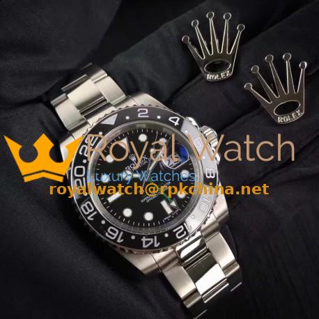 Replica Rolex GMT-Master II 116710LN UR Stainless Steel Black Dial Swiss 2836-2