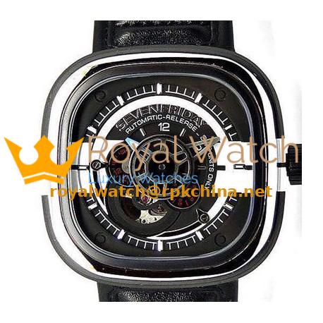 Replica Sevenfriday P3 BB PVD Black & White Dial Miyota 82S7