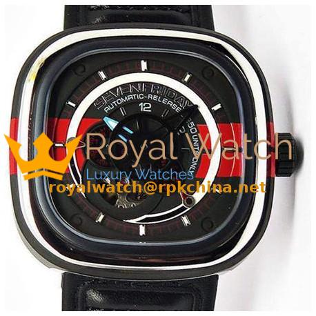 Replica Sevenfriday P3 BB PVD Black & Red Dial Miyota 82S7
