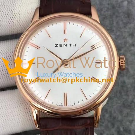 Replica Zenith Elite 6150 18.2270.6150/01.C498 Rose Gold White Dial Swiss Elite 6150