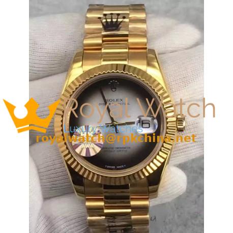 Replica Rolex Datejust 41 Lapis Lazuli HK Yellow Gold Gray Dial Swiss 3255