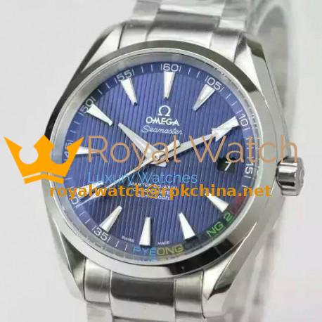 Replica Omega Seamaster Aqua Terra 150M Pyeongchang 2018 Limited Edition 41MM Stainless Steel Blue Dial Swiss 8500