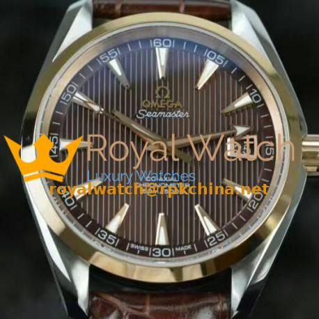 Replica Omega Seamaster Aqua Terra 150M 41MM Rose Gold & Stainless Steel Brown Dial Swiss 8501