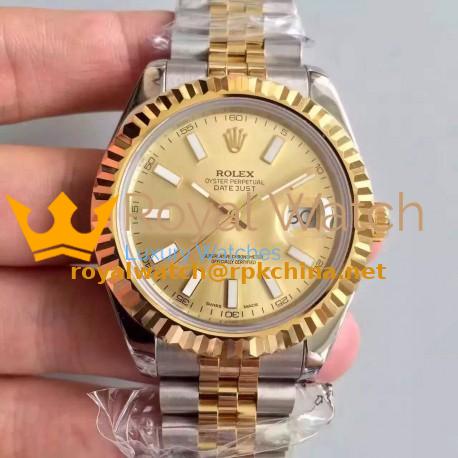Replica Rolex Datejust 41 126333 41MM NF Stainless Steel & Yellow Gold Champagne Dial Swiss 2836-2