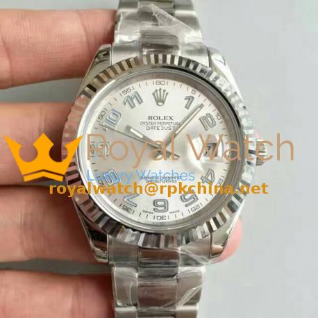 Replica Rolex Datejust II 116334 41MM NF Stainless Steel Rhodium Dial Swiss 2836-2