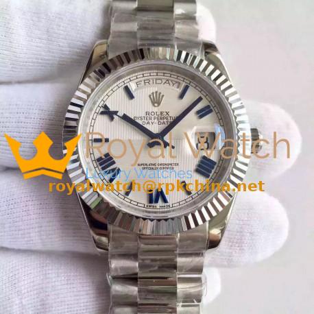Replica Rolex Day-Date 40 228239 40MM KW Stainless Steel Silver Dial Swiss 3255