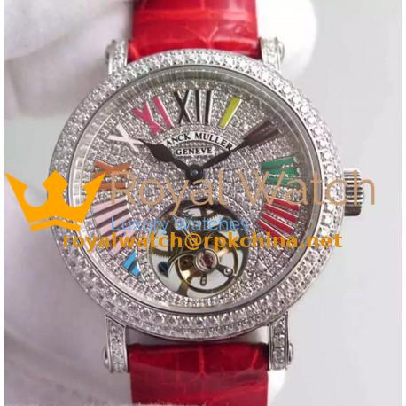 Replica Franck Muller Color Dreams Tourbillon Imperial Stainless Steel & Diamonds Diamonds Dial Swiss Tourbillon
