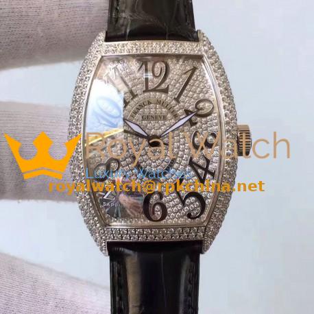 Replica Franck Muller FM 8880 SC DT D6 CD OG Stainless Steel & Diamonds Diamonds Dial Swiss 2824-2