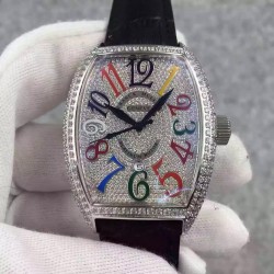 Cintree Curvex Color Dreams FM 8880 SC DT D6 CD OG SS & Diamonds Diamonds & Color Dial Swiss