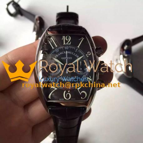 Replica Franck Muller Casablanca Chronograph FM 8880 C CC Stainless Steel Black Dial Swiss 7753