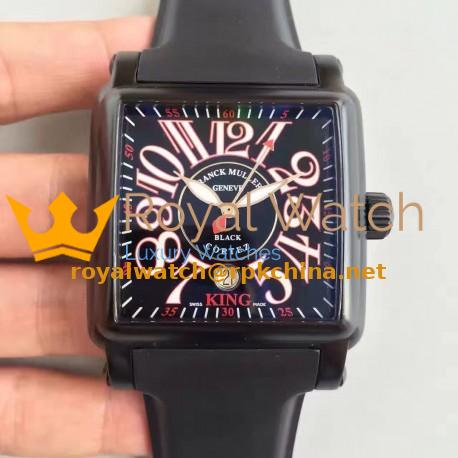 Replica Franck Muller Conquistador Cortez King 10000KSC ZX PVD Black & Red Dial Swiss 2824-2