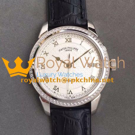 Replica Patek Philippe Calatrava 5296 Stainless Steel & Diamonds White Dial Swiss 324SC