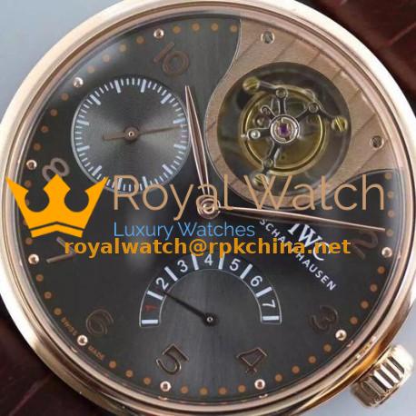 Replica IWC Portuguese Tourbillon Mystery IW504207 Rose Gold Anthracite Dial Swiss 50900