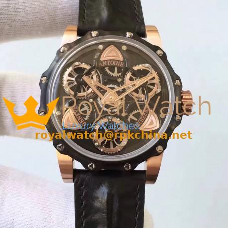 Replica Antoine Preziuso Tourbillon of Tourbillons Rose Gold Black Dial AFP-TTR-3X
