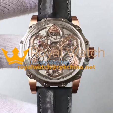 Replica Antoine Preziuso Tourbillon of Tourbillons Rose Gold Silver Dial AFP-TTR-3X