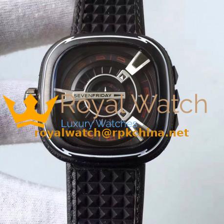 Replica SevenFriday M Series M1/04 Punk PVD Black Dial Miyota 8215