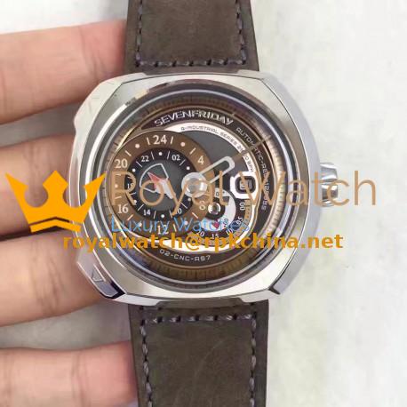 Replica SevenFriday Q Series Q2/01 Stainless Steel Brown Dial Miyota 8219