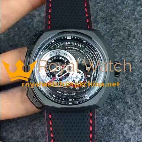 Replica Sevenfriday Q Series Q3/04 Bullrush Rally 2016 Limited Edition PVD Black Dial Miyota 8219