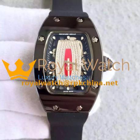 Replica Richard Mille RM07 Ladies PVD Red & Diamonds Dial M6T51