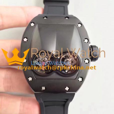 Replica Richard Mille RM053 Pablo MacDonough Tourbillon PVD Black Dial Swiss 2824-2