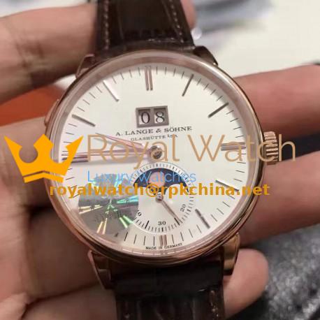 Replica A. Lange & Sohne Saxonia Moon Phase 384.032 GF Rose Gold White Dial Swiss L086.5