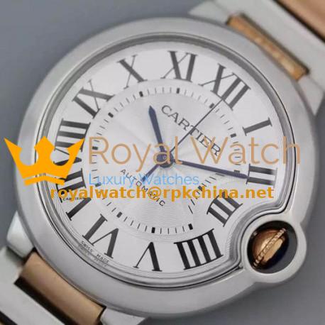 Replica Cartier Ballon Bleu 42MM Rose Gold & Stainless Steel Swiss 2836-2