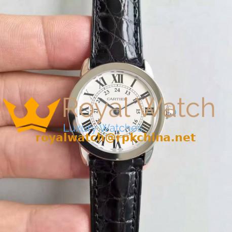 Replica Ronde Solo De Cartier Ladies W6700155 29MM K11 Stainless Steel White Dial Swiss Quartz