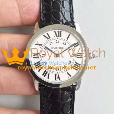 Replica Ronde Solo De Cartier W6700255 36MM K11 Stainless Steel White Dial Swiss Quartz