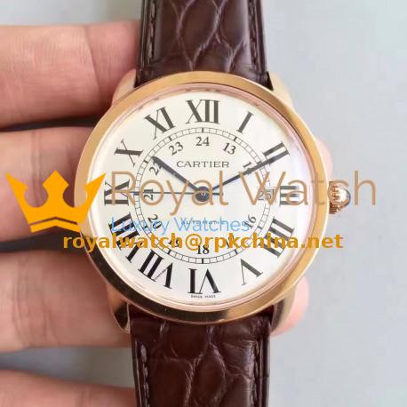 Replica Ronde Solo De Cartier W6701009 42MM TW Rose Gold White Dial Swiss 2892