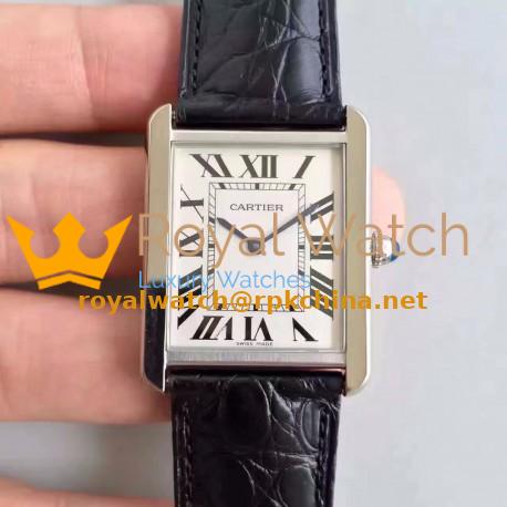 Replica Cartier Tank Solo Ladies W5200003 27MM x 34MM TW Stainless Steel White Dial Swiss Quartz